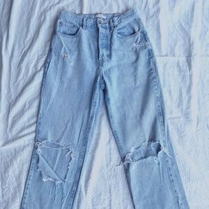 PacSun Eco Light Blue Distressed Dad Jeans